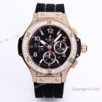 HB factory Hublot Big Bang Original Chronograph 4100 Watch Rose Gold Bust Down